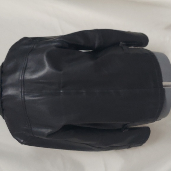 Men's Black Leather Jacket - Picture 2 of 4